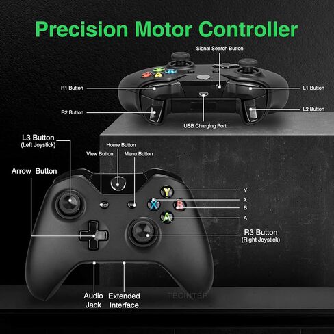 vaomon Wireless Controller for Xbox One PC Game Controller Compatible with Xbox One,Xbox Series X/S,3.5mm Audio Jack,3D Joystick (Black) in Kuwait