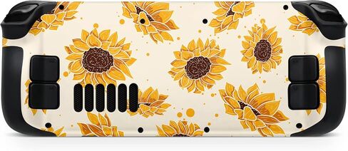 TACKY DESIGN Sunflowers Skin Compatible with Steam Deck Skin, Kawaii Yellow Steam Deck accessoriesBeige Vinyl 3m Decal Cute Full wrap Steam Deck Cover in Saudi Arabia