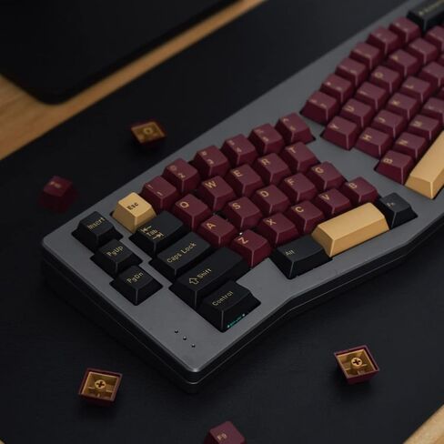 Mintcaps 9009 Grey Beige Keycaps Set 192 Keys Cherry Profile Doubleshot Custom Keyboard Retro Keycaps ISO ANSI for Cherry MX 60% 65% 70% 75% 95% Mechanical Keyboards in Kuwait