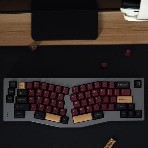 Mintcaps 9009 Grey Beige Keycaps Set 192 Keys Cherry Profile Doubleshot Custom Keyboard Retro Keycaps ISO ANSI for Cherry MX 60% 65% 70% 75% 95% Mechanical Keyboards in Kuwait
