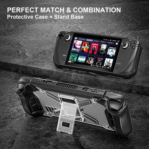 Dteck Steam Deck Protective Case, Lightweight Hard PC Shock-Absorption Anti-Scratch Full Body Protective Steam Deck Travel Case Anti-Slip Grip Design Steam Desk Accessories, Blue in Saudi Arabia