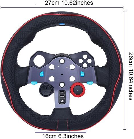 D Steering Wheel Cover Racing Game Accessories 10.6 inch 27cm for PC,Xbox OneSeries X/S,g920 x920 G29 g923 g27 g25,PS4,PS3, PS5,Nintendo Switch (Black Dark Blue) in Saudi Arabia