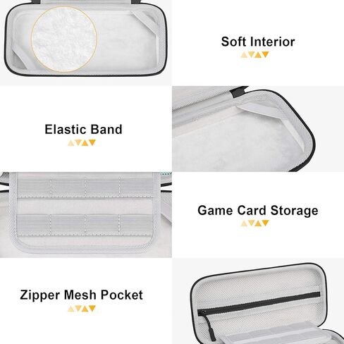 BOVKE Hard Storage Case for Blaze Evercade EXP Handheld, Extra Mesh Pocket for Evercade EXP Console Charging Cable, Cartridges and Other Accessories, Pink in Saudi Arabia