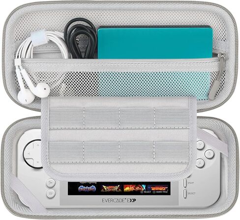 BOVKE Hard Storage Case for Blaze Evercade EXP Handheld, Extra Mesh Pocket for Evercade EXP Console Charging Cable, Cartridges and Other Accessories, Pink in Saudi Arabia