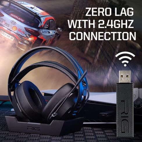 سماعة الألعاب اللاسلكية RIG 800 PRO HS ومحطة قاعدة متعددة الوظائف لأجهزة Playstation PS4 وPS5 والكمبيوتر الشخصي وUSB - بطارية 24 ساعة (متجددة) in Saudi Arabia