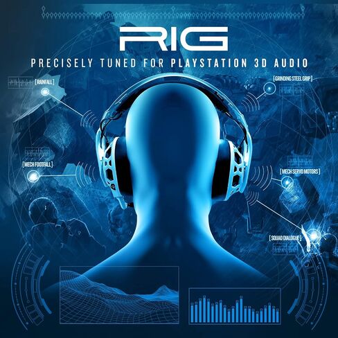 سماعة الألعاب اللاسلكية RIG 800 PRO HS ومحطة قاعدة متعددة الوظائف لأجهزة Playstation PS4 وPS5 والكمبيوتر الشخصي وUSB - بطارية 24 ساعة (متجددة) in Saudi Arabia