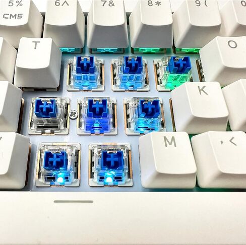 Outemu(Gaote) Blue Switches for MX Mechanical Gaming Keyboard,3-Pin 50gf Clicky/RGB/DIY Replaceable/Dustproof Switches(Blue,108pcs) in Kuwait