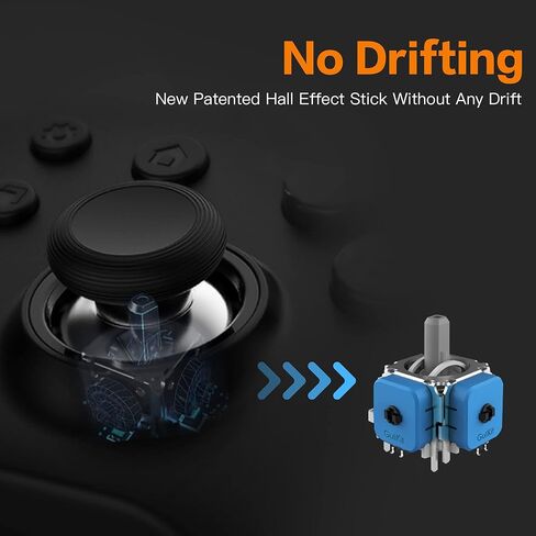 وحدة تحكم GuliKit Kingkong 2 Pro، [بدون انجراف] وحدة تحكم بتأثير القاعة اللاسلكية، وحدة تحكم ألعاب بلوتوث للتبديل/Android/iOS/PC/MacOS، طراز Pro FPS، وحدة تحكم مزدوجة الإحساس (أسود) in Kuwait