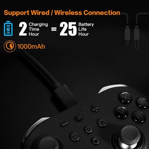 وحدة تحكم GuliKit Kingkong 2 Pro، [بدون انجراف] وحدة تحكم بتأثير القاعة اللاسلكية، وحدة تحكم ألعاب بلوتوث للتبديل/Android/iOS/PC/MacOS، طراز Pro FPS، وحدة تحكم مزدوجة الإحساس (أسود) in Kuwait