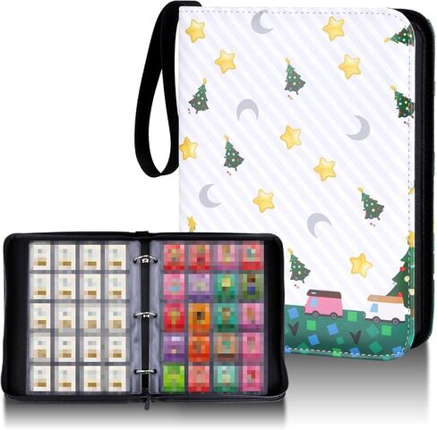 kitguard 300 Pockets Binder Compatible with Amiibo Cards, ACNH NFC Tags Mini Size Game Cards Carrying Case with Sleeves in Kuwait