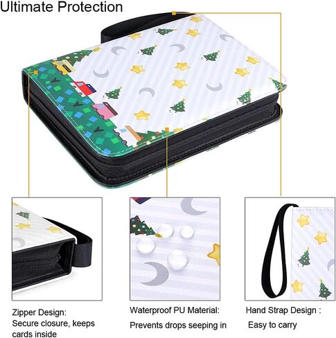 kitguard 300 Pockets Binder Compatible with Amiibo Cards, ACNH NFC Tags Mini Size Game Cards Carrying Case with Sleeves in Kuwait
