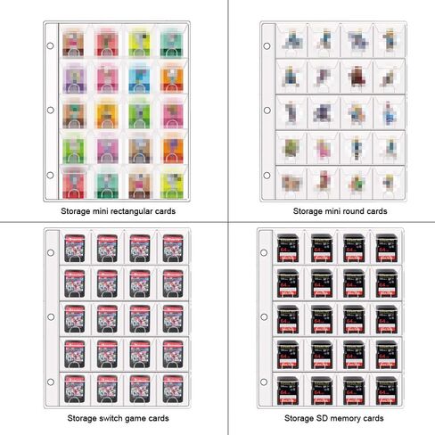 kitguard 300 Pockets Binder Compatible with Amiibo Cards, ACNH NFC Tags Mini Size Game Cards Carrying Case with Sleeves in Kuwait