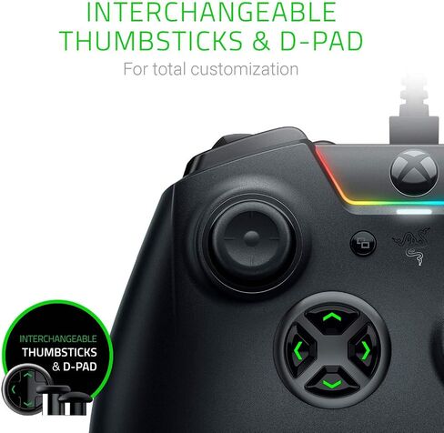 Razer Wolverine Ultimate Chroma- Fully Customizable Gamepad Controller - Interchangeable Analog Sticks & Dpad - Compatible with Xbox One, PC (Renewed) in Saudi Arabia