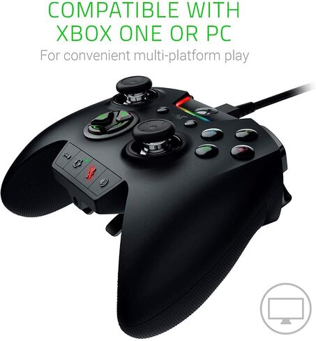 Razer Wolverine Ultimate Chroma- Fully Customizable Gamepad Controller - Interchangeable Analog Sticks & Dpad - Compatible with Xbox One, PC (Renewed) in Saudi Arabia