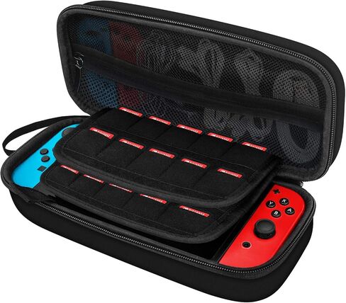 JETech Carrying Case for Switch 2017 Model with 20 Game Cartridge Holders, Black in Kuwait