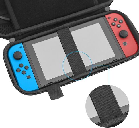 JETech Carrying Case for Switch 2017 Model with 20 Game Cartridge Holders, Black in Kuwait
