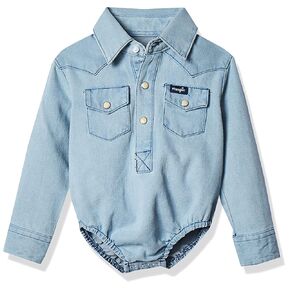 بدلة للجسم من قماش الدنيم بأكمام طويلة للأولاد من Wrangler Baby in Kuwait