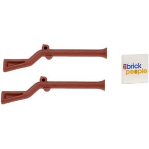 LEGO Accessories: Brown Flintlock Musket - Pirate Gun x2 in Saudi Arabia