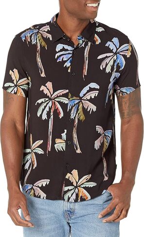 GUESS Men's Eco Watercolor Palm Shirt in Saudi Arabia