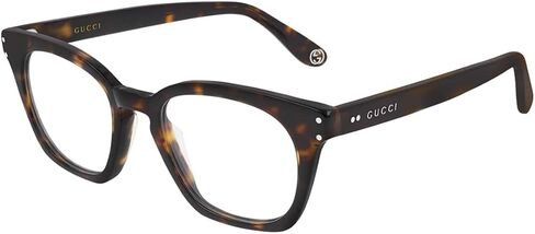 Gucci GG 0572O 007 Havana Plastic Square Eyeglasses 50mm in Kuwait