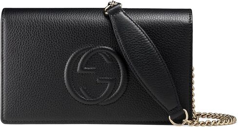 Gucci Soho Mini Black Round Light Gold Disco Zip Italy Leather Handbag Bag New in Saudi Arabia