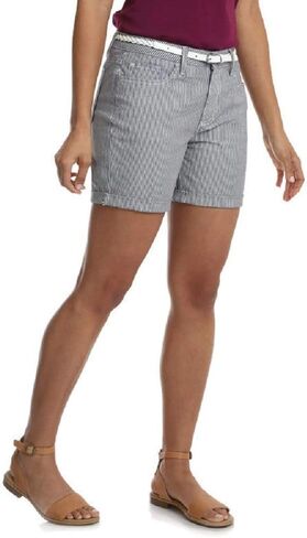 Lee Riders Women's Belted Short (Size 20) Yarn Dyed Stripe Blue & White in Saudi Arabia