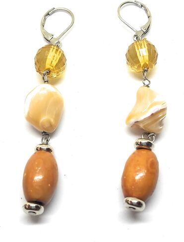 Cookie Lee Wood Beaded Earrings (B2) 89496 in Saudi Arabia