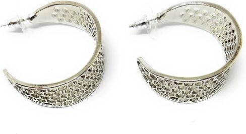Cookie Lee Honeycomb Hoop Earrings (B2) 82783 in Saudi Arabia