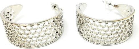 Cookie Lee Honeycomb Hoop Earrings (B2) 82783 in Saudi Arabia