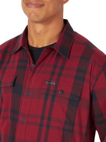 ATG by Wrangler Men's Long Sleeve Snap Flap Pocket Shirt in Saudi Arabia