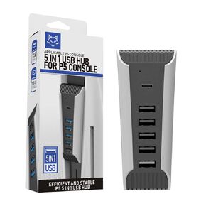 PS5 USB Hub 5 Ports USB Extender, USB High Speed Expansion Hub Charger USB Extender Compatible with Playstation 5 Game Console Accessories PS5 Converter Fast Transmission Multi-port Hub Distributor in Saudi Arabia