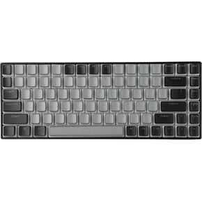 YMDK ANSI ISO PBT Doubleshot Shine Through Pudding Keycaps مناسبة للوحة المفاتيح الميكانيكية MX Corsair Razer DK SF KBD75 68 Keychron (مجموعة كاملة من Pudding الأبيض)