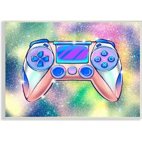 Stupell Industries Bold Sparkle Video Gaming Controller Illustration, Design by Ziwei Li, 30 x 24, Multi-Color
