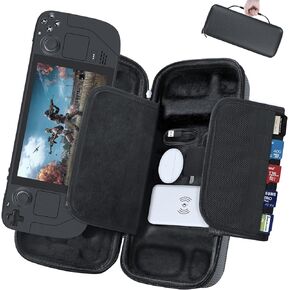 حقيبة حمل LONANDY لسطح البخار، حقيبة سفر محمولة ذات سعة كبيرة، حامل سطح بخار مدمج قابل للطي، حقيبة حمل صلبة واقية متوافقة مع وحدة تحكم سطح البخار وملحقاتها in Kuwait