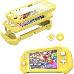 Case for Switch Lite, Protective Swtich Lite Case Compatible with Nintendo Swtich Lite, Built in PC Screeen & Detachable TPU, Hand Grip Case with 2 Thumb Grip Caps, Black in Saudi Arabia