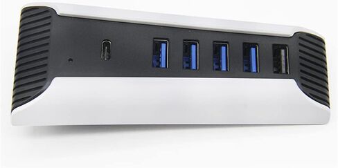 PS5 USB Hub 5 Ports USB Extender, USB High Speed Expansion Hub Charger USB Extender Compatible with Playstation 5 Game Console Accessories PS5 Converter Fast Transmission Multi-port Hub Distributor in Saudi Arabia
