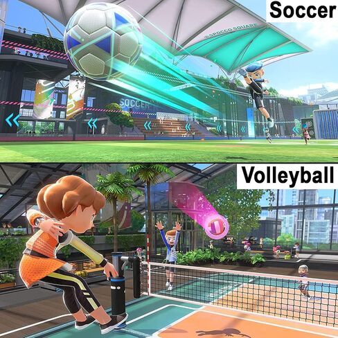 Nintendo Switch Sports Switch with Leg Strap accessory, 2 Tennis Rackets, 24 Slot Game Card Holder & PremGear Cleaning Cloth in Saudi Arabia