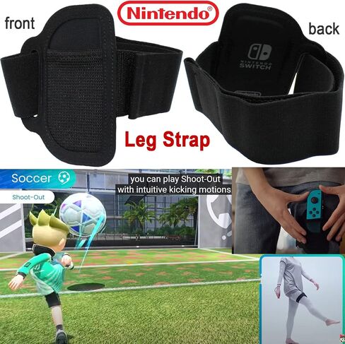Nintendo Switch Sports Switch with Leg Strap accessory, 2 Tennis Rackets, 24 Slot Game Card Holder & PremGear Cleaning Cloth in Saudi Arabia