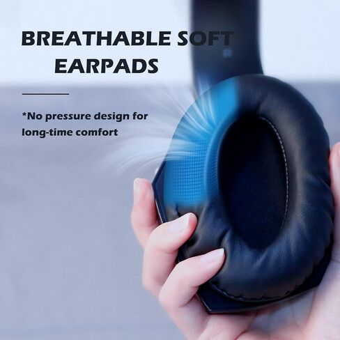 TONEMAC H24 Gaming Headset, 7.1 Surround Sound, Adjustable Noise Reduction Microphone, Memory Foam EarPads, Lightweight Gaming On-Ear Headphones for PC/PS4/PS5/Laptop, 6.8ft USB Cable -Black in Kuwait