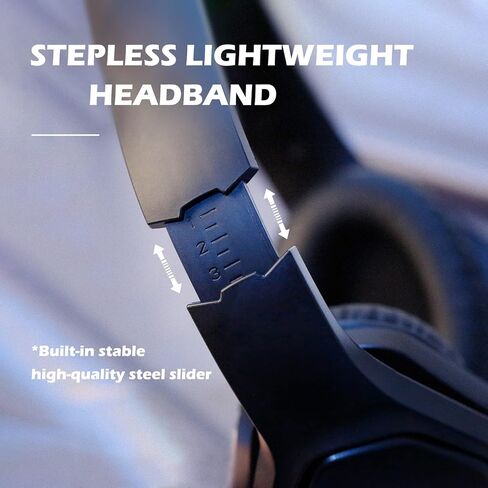 TONEMAC H24 Gaming Headset, 7.1 Surround Sound, Adjustable Noise Reduction Microphone, Memory Foam EarPads, Lightweight Gaming On-Ear Headphones for PC/PS4/PS5/Laptop, 6.8ft USB Cable -Black in Kuwait