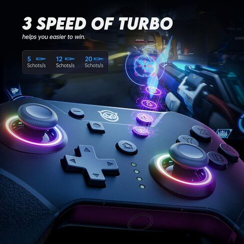 وحدة تحكم NYXI Switch Pro، وحدات تحكم التبديل اللاسلكية مع ضوء LED in Kuwait