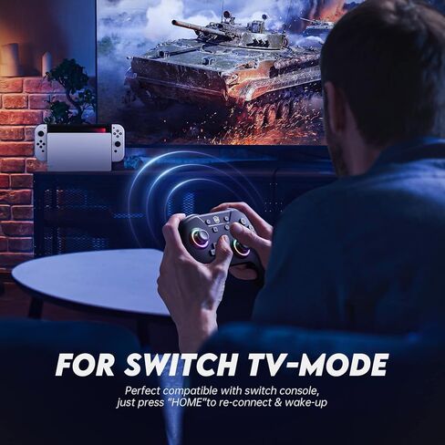 وحدة تحكم NYXI Switch Pro، وحدات تحكم التبديل اللاسلكية مع ضوء LED in Kuwait