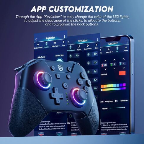 وحدة تحكم NYXI Switch Pro، وحدات تحكم التبديل اللاسلكية مع ضوء LED in Kuwait