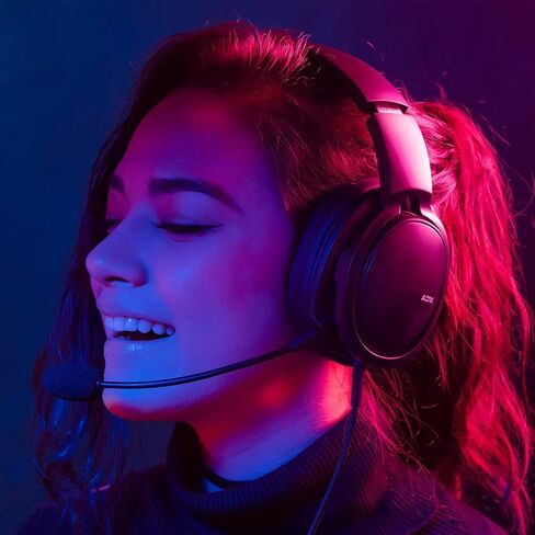 ايه دي في سماعة العاب ان اس ام الجيل الثاني فوق الاذن - صوت عالي الدقة، عصابة رأس قابلة للتعديل، مايكروفون مدمج - (اسود) in Kuwait