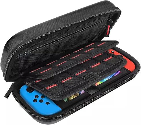 حقيبة حمل Freelight Switch متوافقة مع Nintendo Switch، مجموعة ملحقات 12 في 1 مع حقيبة واقية للسفر، واقي شاشة عالي الدقة و6 قطع من أغطية مقابض الإبهام in Saudi Arabia