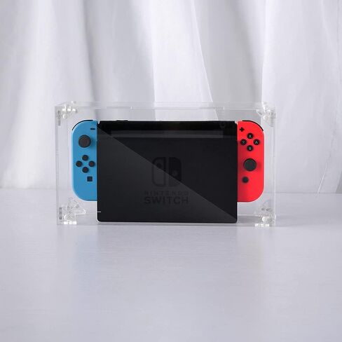MANWU تجميع غطاء صندوق عرض الغبار الواقي لطراز Nintendo Switch OLED الجديد (الغطاء فقط)، غلاف شفاف من الأكريليك متوافق مع Switch in Kuwait
