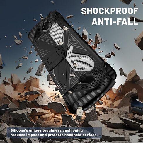 PAKESI Protection Case for ASUS ROG Ally - Rugged TPU with Built-in Stand for Game Handheld Console - Anti-Drop Shockproof Shell with 2 Pack Screen Protector (Black) in Kuwait