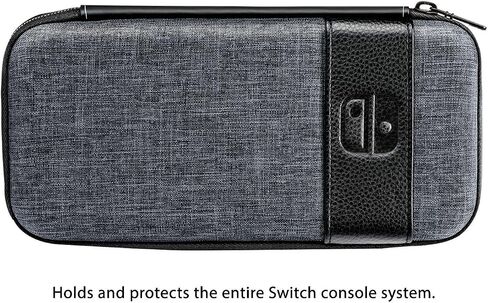 PDP Gaming Elite Slim Travel Case For Console, Up To 6 Games: Grey - Nintendo Switch in Saudi Arabia