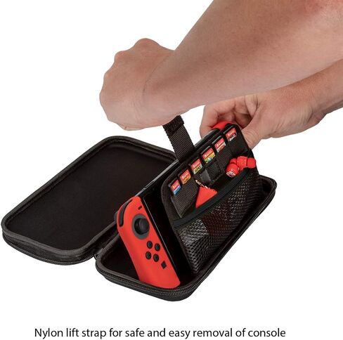 PDP Gaming Elite Slim Travel Case For Console, Up To 6 Games: Grey - Nintendo Switch in Saudi Arabia