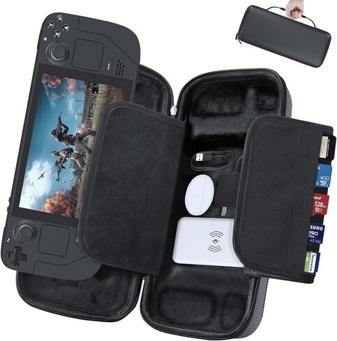 حقيبة حمل LONANDY لسطح البخار، حقيبة سفر محمولة ذات سعة كبيرة، حامل سطح بخار مدمج قابل للطي، حقيبة حمل صلبة واقية متوافقة مع وحدة تحكم سطح البخار وملحقاتها in Kuwait